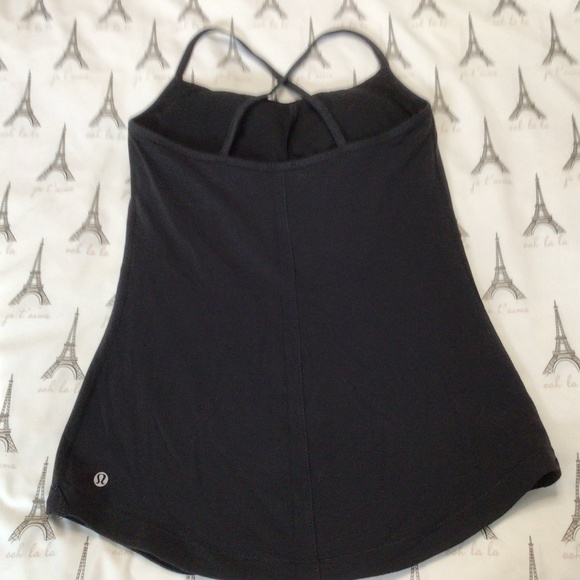 Lululemon Atma Tank Top Shelf Bra Size 8 Black - Picture 8 of 12
